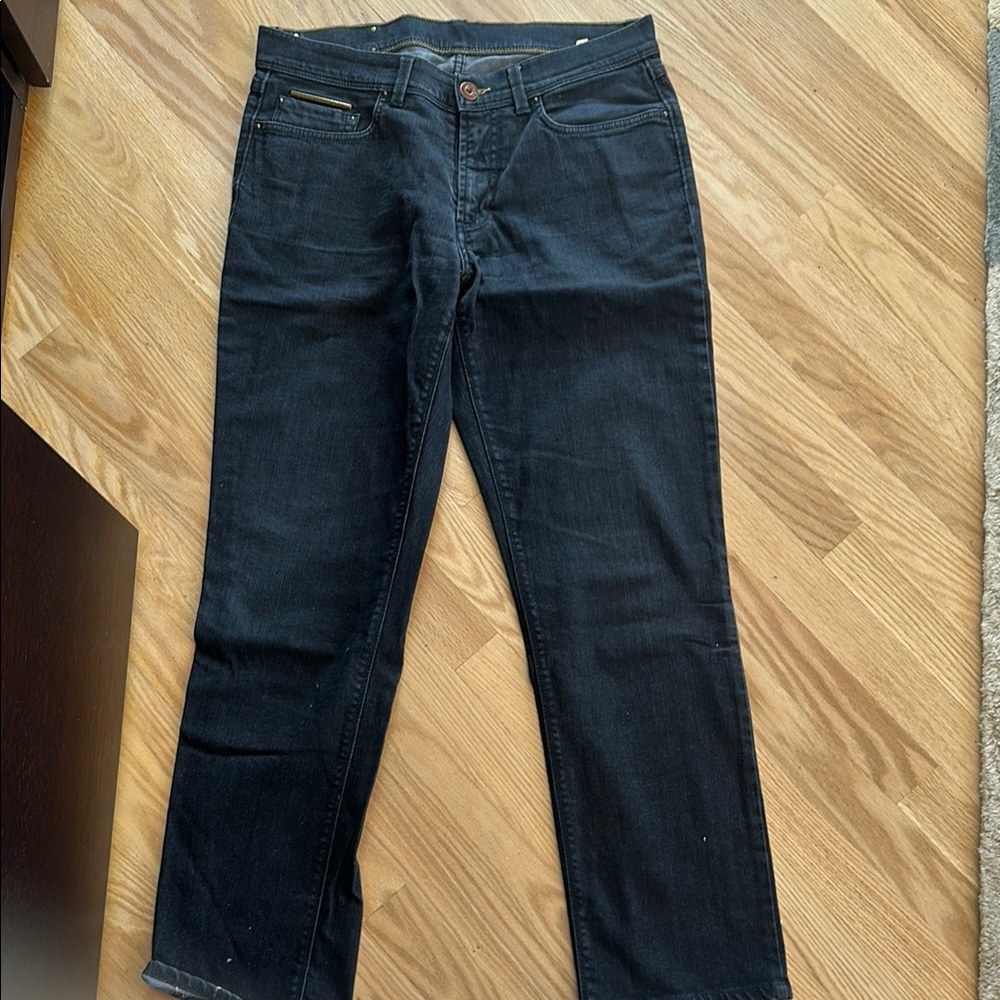 Trussardi Blue Straight Jeans Classic Style